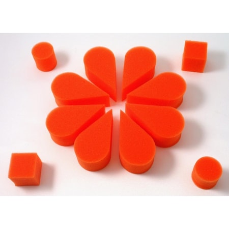 Beneficencia Petal Sponge, Orange, 8PK BE3180499