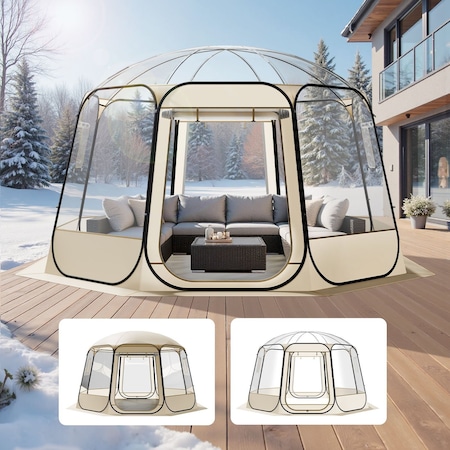 Vevor Pop up Sports Tent 72x72 in Outdoor Clear Bubble Tent Weather Proof Pod 121084