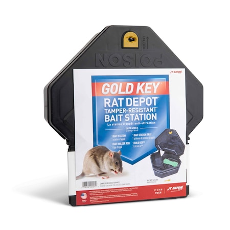 Jt Eaton Gold Key Rat Depot Plastic Tamper-Resistant Bait Station 904H