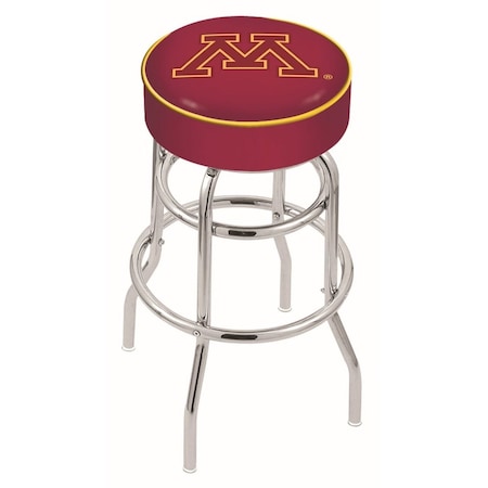 Holland Bar Stool Co 25" Minnesota Cushion Seat, 2-Ring Chrome Swivel Bar Stool L7C125MinnUn