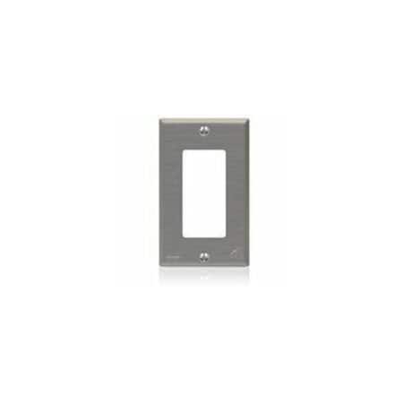 Leviton Rocker Wall Plate, Number of Gangs: 1 Stainless Steel, Powder Coated Finish, Silver 84401-A40