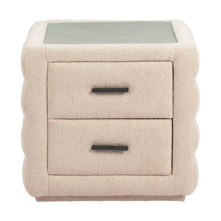 Homeroots 17" Beige Wood Pedestal End Table 668549