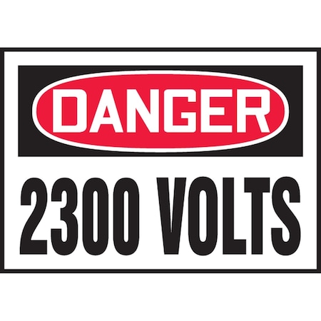 Accuform OSHA DANGER SAFETY LABEL 2300 VOLTS LELC166XVE