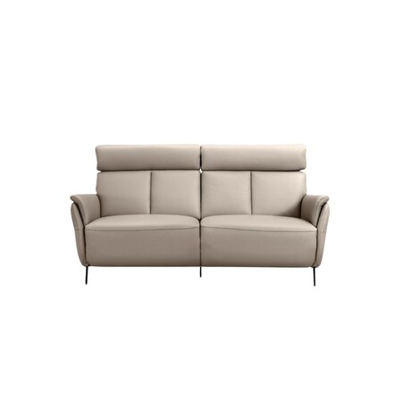 Homeroots 73" Light Gray Leather Reclining USB Sofa 719571