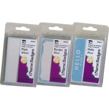 Charles Leonard Self-Adhesive Name Badges, Hello, Blue, PK1200 93515