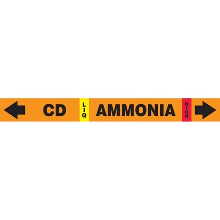 Accuform IIAR SELFSTICK AMMONIA PIPE MARKER RAK101T