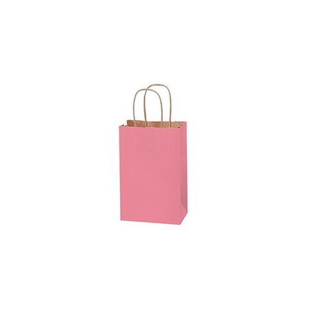 Bubblefast 250-5 1/2 x 3 1/4 x 8 3/8'' Pink Tinted Shopping Bags, 250PK BFBGS114PI