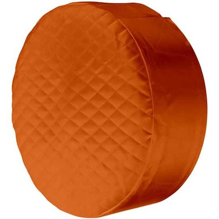 Replacement For Peterbilt 379 Year 1988 26In Orange Quilted Fuel Tank Cover W 2.5In Skirt
