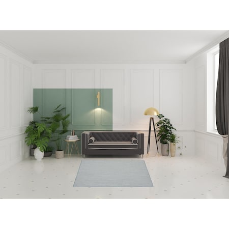 Homeroots 6' Blue Square Geometric Power Loom Area Rug 522007