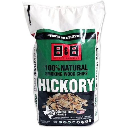 B & B Charcoal 18075 Smoking Chips, Hickory, Wood, 180 cu-in C00121-B