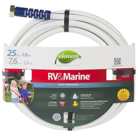 Swan 1/2 in ID x 25 ft L Water Hose, White CELMRV12025