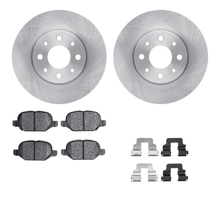 Dynamic Friction Co DFC Brake Rotor with 5000 Brake Pads and Hardware Kit 6512-07030