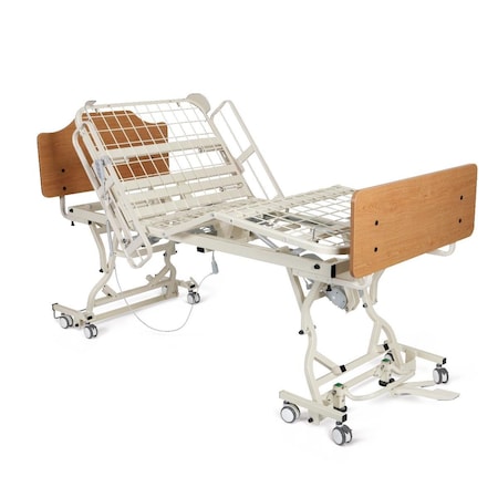 Medline 4-Motor Full-Electric High-Low Hospital Bed with Locking System, 34.5in Wide FCE1385B