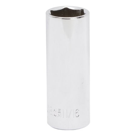 Vulcan Drive Socket, 11/16 in Socket, 3/8 in Drive, 6-Point, Chrome Vanadium Steel, Chrome, MT6495774 MT6495774