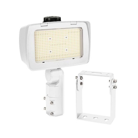 Keystone 140/100W LED High Power Flood Light feat. Power Select, Color Select.  Rectangular Series 4 with 3-p KT-FLED140PS-R4-OSF-UNV-8CSB-VDIM-W