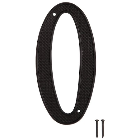 Prosource House Number, Character: 0, 4 in H Character, 2.67 in W Character N-020-PS