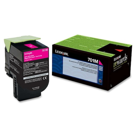 Lexmark 701M Magenta Toner Cartridge 1K YLD 70C10M0