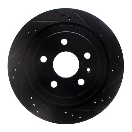 Dynamic Friction Co DFC Brake Rotor - Drilled and Slotted - Black 633-46024R