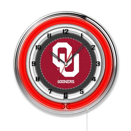 Holland Bar Stool Co Oklahoma University Double Neon 19" Clock Clk19Oklhma