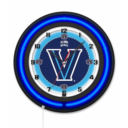 Holland Bar Stool Villanova University 19 Double Neon Wall Clock Clk19BK