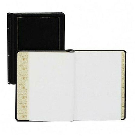 Wilson Jones Minute Book, 8-1/2" x 14", Black Leather Cover, 250 Pages/Book 39531