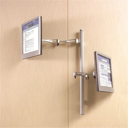 Cotytech Wall Mount For Two Monitors Long Pole Double Arm MW-D1A2L