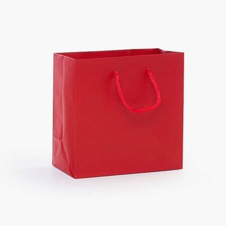 Nashville Wraps Red Matte Gift Bags, Jewel 6.5x3.5x6.5, 10PK MTJMRE