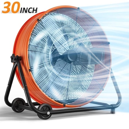 Edendirect 30 in. 3 Speeds Pedestal Fan in Yellow with Powerful 1/3 Motor IR-FANP30T
