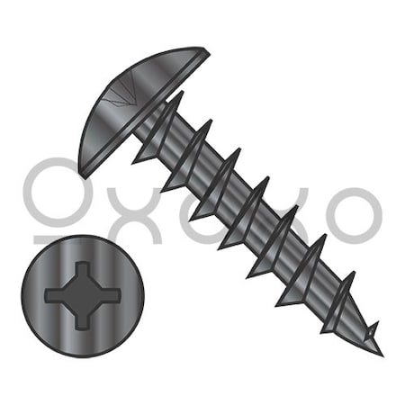 Oxoxo 8-11X7/16 Square Phil Drive #6 Truss Head Deep Thread Wood Screw Full Thread Black Oxide, 10000PK 558988