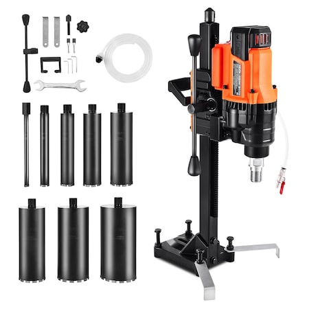 Vevor Diamond Core Drill Machine Handheld Concrete Core Drill Rig 8 in Dia 1800W, 6PK Z1Z-CF02-80S