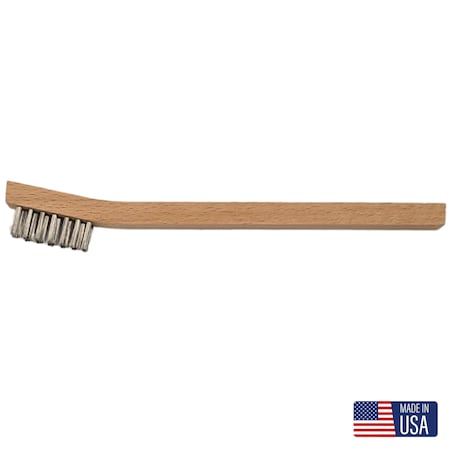 Gornell Brush Welder Brush - Wood Handle, Stainless Steel, Toothbrush-Style 8138-SS