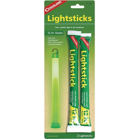 Coghlans Green Lightsticks, 2PK 9202