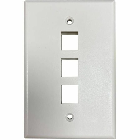 Eaton Tripp Lite Series Safe-IT 3-Port Single-Gang Keystone Wall Plate, Antibacterial, Ivory Matte, TAA N042AB-003-IVM