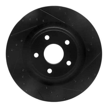 Dynamic Friction Co DFC Brake Rotor - Drilled and Slotted - Black 633-42002R