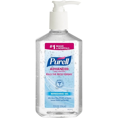 Purell Hand Sanitizer Advanced 12 oz. Ethyl Alcohol Gel Pump Bottle 3659-12