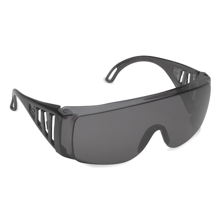 Akita Safety Glasses, Gray, Uncoated Lens, PR EC20SX