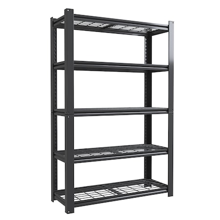 Wrightmaster 35.4in.*15.8in.*72in. Adjustable 5-Tier Storage Shelving with Heavy Duty Frame&Multi-Use Design ZoroP306288