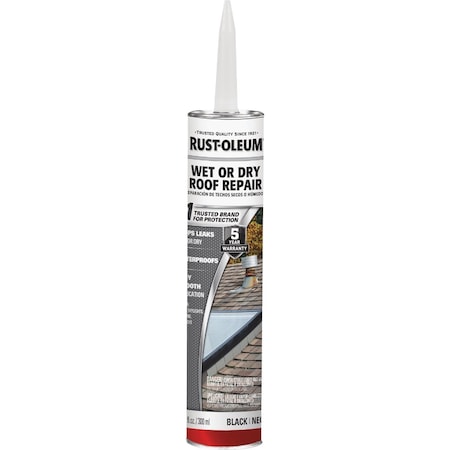 Rust-Oleum 10.1 Oz. Black Wet or Dry Roof Repair 301826