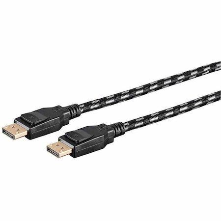 Monoprice Braided DisplayPort 1.4 Cable 1.5ft Gray 37918
