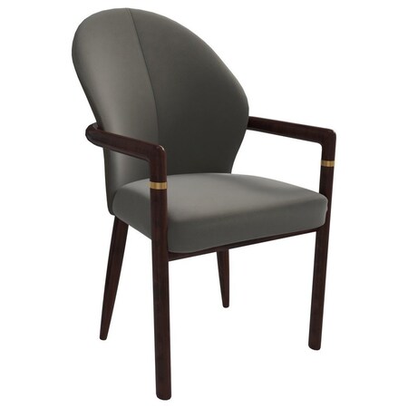 Leisuremod Opaline Series Elegant Wooden Dining Chair in Two-Tone Kahki OC24KA