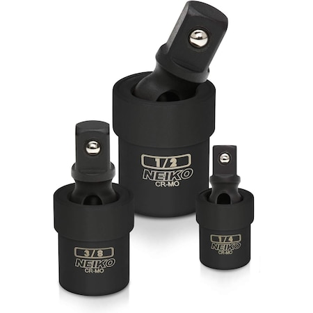 Neiko Impact Universal Joint-Socket Extension Set, 3-Piece Sockets, Cr-Mo 02486A