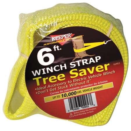 Keeper 02953 3 in. x 6 ft. Tree Saver Winch Strap 169170