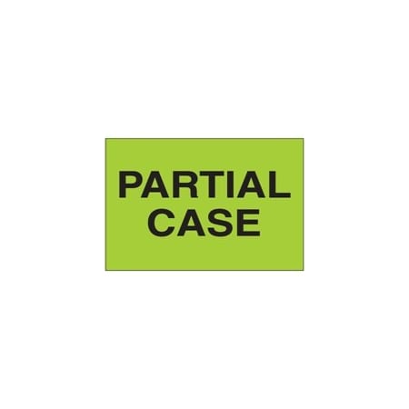 Bubblefast 2 x 3'' - ''Partial Case'' Fluorescent Green Labels BFDL1124