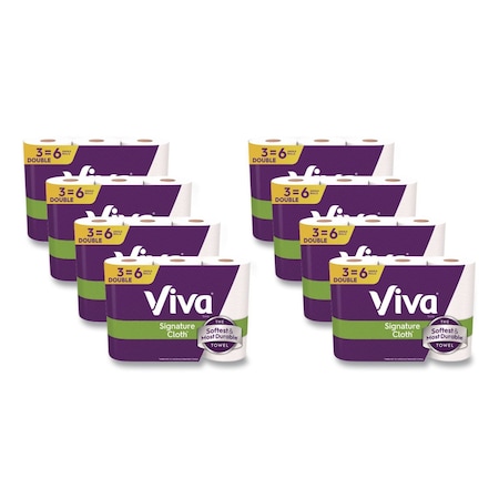 Viva Signature Cloth Perforated Roll Paper Towels, 1 Ply, 86 Sheets, 79 ft, White, 24 PK 56530