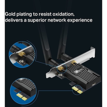 Tp-Link AX3000 DUAL BAND WI-FI 6 BLUETOOTH PCI EXPRESS ADAPTER SPEED: 2402 MBPS AT 5 GHZ ARCHER TX55E