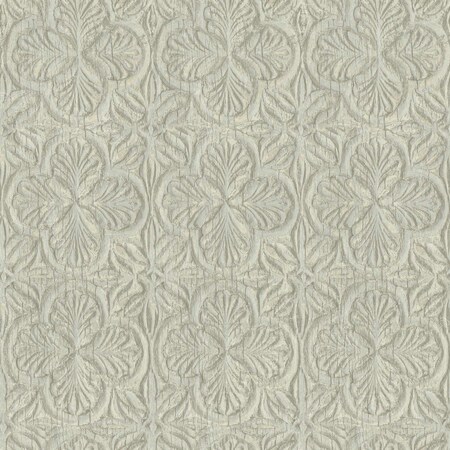 Chesapeake Karachi Light Blue Wooden Damask Wallpaper 3125-72332