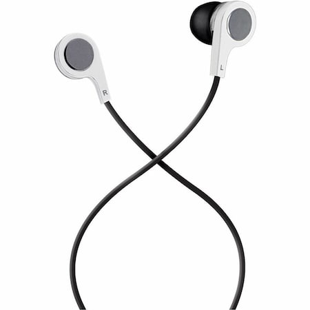 Maxell B-13 Bass Earbuds with Microphone, White, 52" Cord 199725