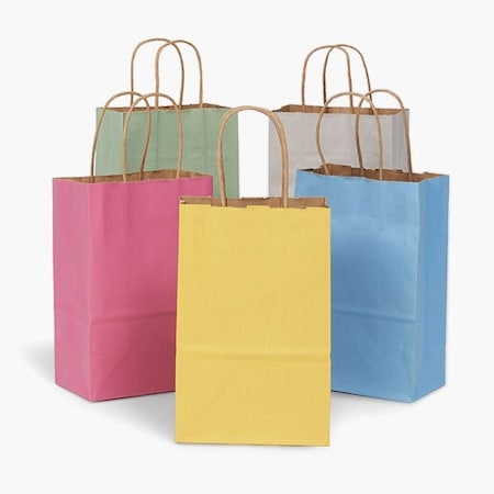 Nashville Wraps Shadow Stripe Kraft Bags, Rose Color Assortment, 25PK SSAR