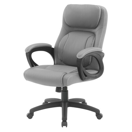 Office Star Products Executive Seating Faux Leather Manager's Chair, Taupe/ Grey FL13785-U21