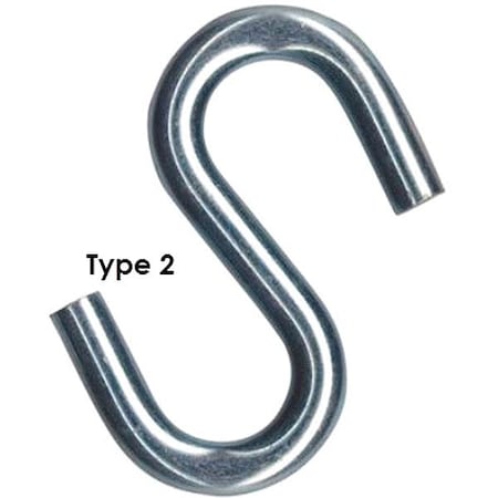 Peerless Chain S-Hook, Zinc Plated, 526, 2X, 189lb 7952635